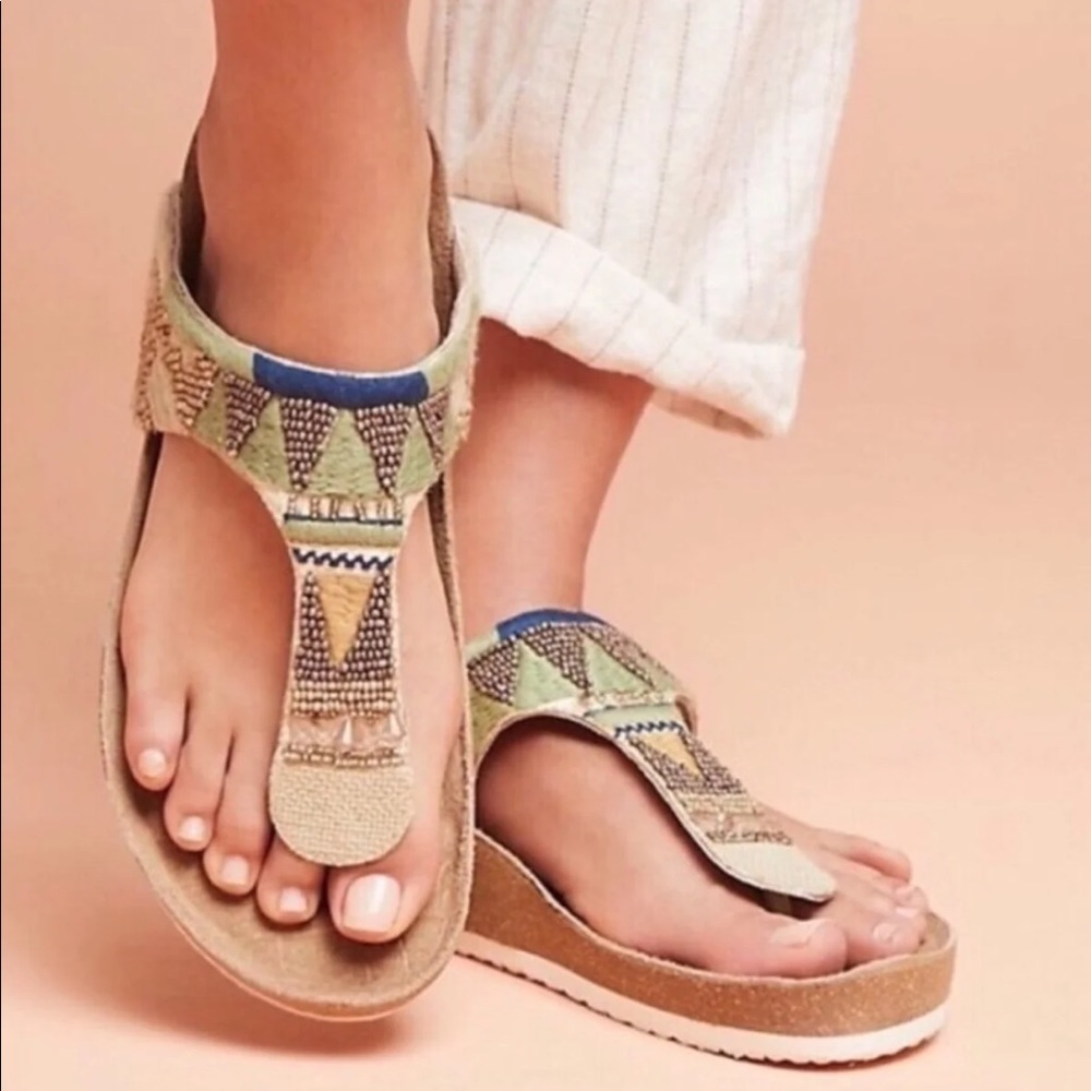 Anthropologie Sam Edelman beaded sandals size 7